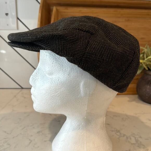 Vintage Scala wool blend newsboy cabby peaky blinders hat brown size Medium - Picture 4 of 6